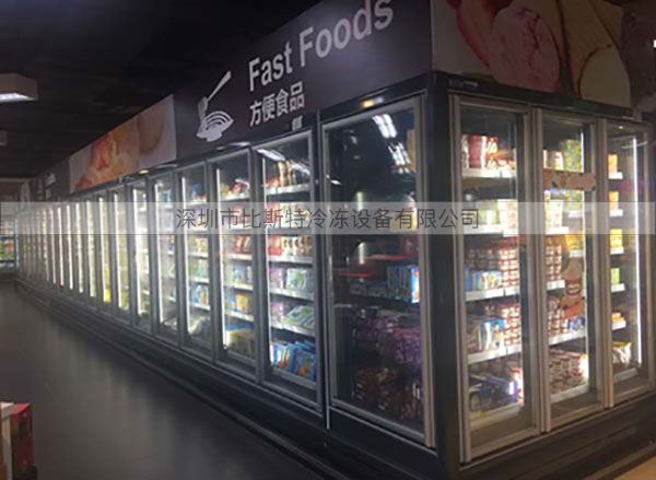 珠海超市冷冻玻璃展示立柜